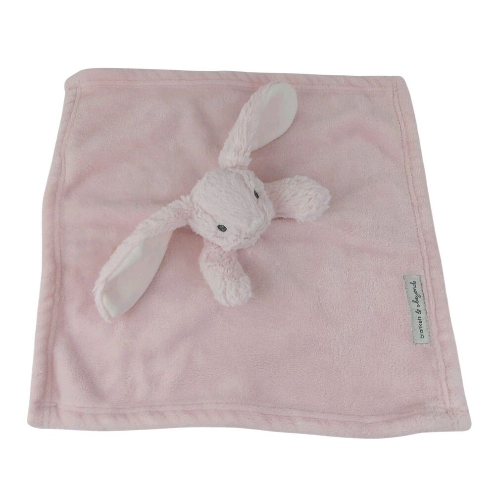 Blankets & Beyond Pink Bunny Rabbit Lovey Security Blanket Plush 14"